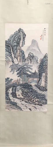 A Yuan songnian's landscape painting