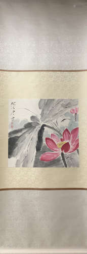 A Tang yun's lotus painting