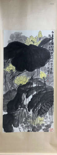 A Liu haisu's flowers painting