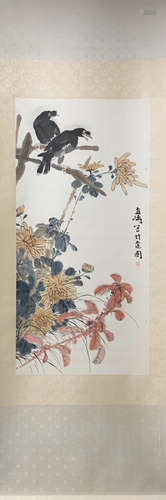 A Wang xuetao's flowers and birds painting