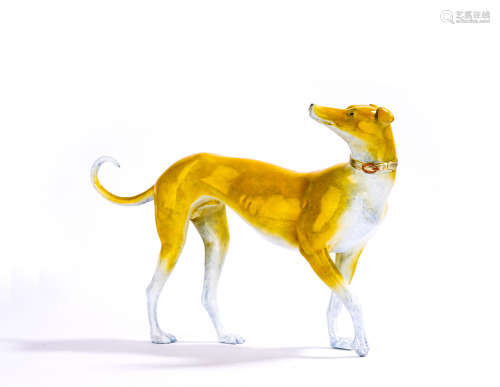 A bronze dog