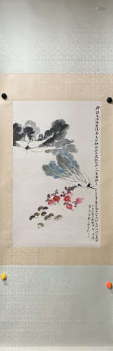 A Zhang daqian's vegetables painting
