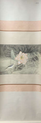 A Jiang hongwei's flowers and birds painting