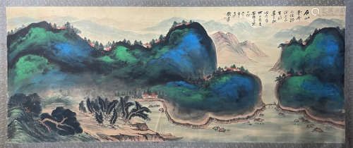 A Zhang daqian's landscape painting(without frame)