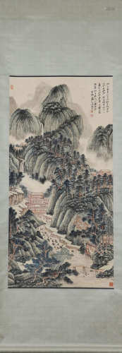 A Zhang daqian's landscape painting