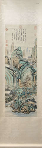 A Wang yuanqi's landscape painting