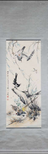 A Wang xuetao's Magpie painting