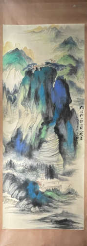 A Zhang daqian's landscape painting