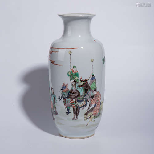 Qing Dynasty pastel figure story bottle