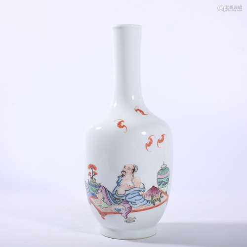 Qing Dynasty pastel figure story bottle