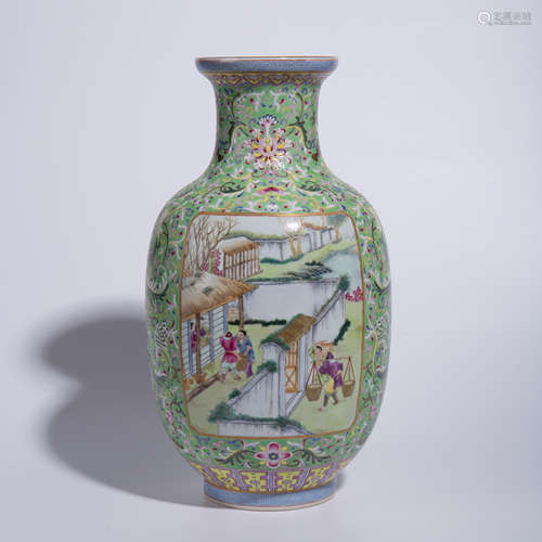 Qing Dynasty Qianlong pastel bottle