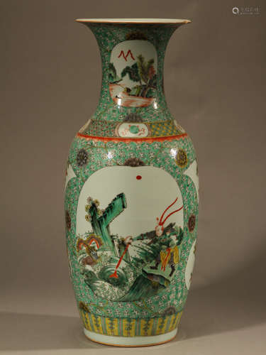 Wucai landscape figure bottles