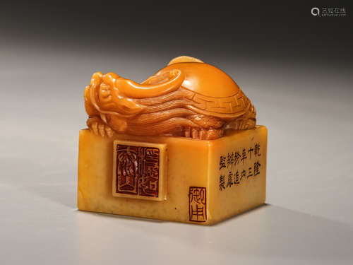 Dragon Turtle field-yellow stone seal