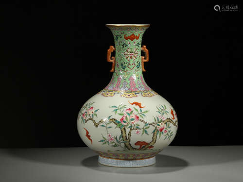 Pastel enamel amphora