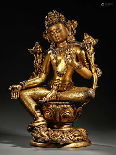 Gilt Bronze Buddha Statue