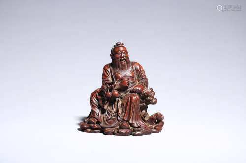CHINESE CARVED BAMBOO FIGURE
