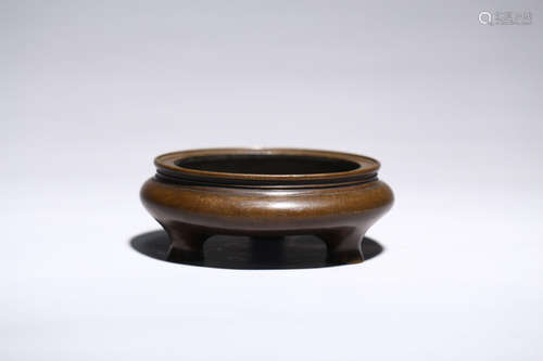 CHINESE BRONZE TRIPOD CENSER