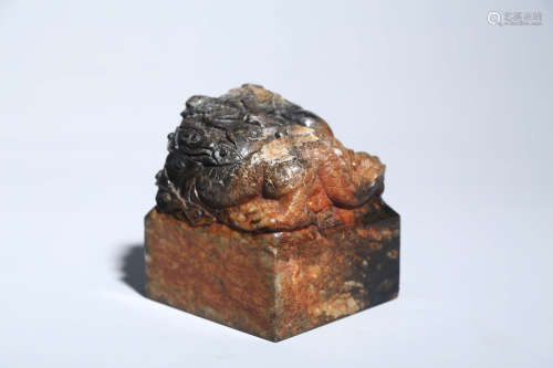 CHINESE CARVED STONE SQUARE SEAL