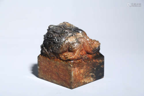 CHINESE CARVED STONE SQUARE SEAL