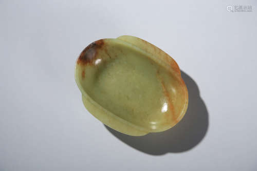 CHINESE RUSSET AND CELADON JADE WASHER