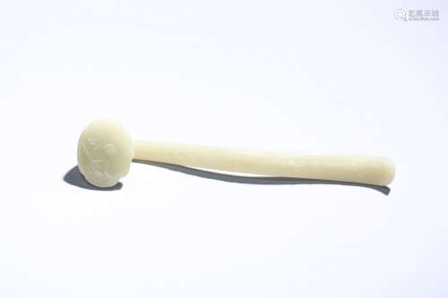 CHINESE JADE CARVED RUYI SCEPTER