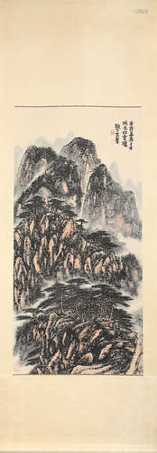 CHINESE LANDSCAPE PAINTING SCROLL LAI SHAOQI MARK