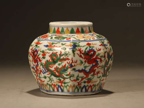 Dragon pattern octagonal pot