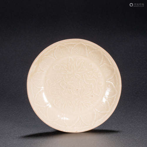 CHINESE DING WARE PLATE, LIAO DYNASTY