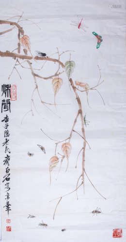 CHINESE PAINTING AND CALLIGRAPHY BY QI BAISHI
