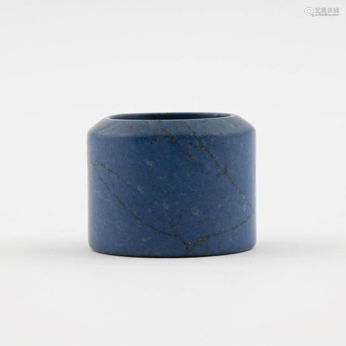 CARVED LAPIS LAZULI THUMB RING