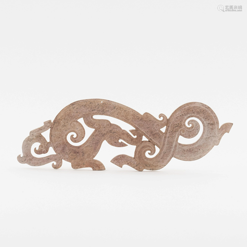 HAN DYNASTY JADE SERPENTINE ORNAMENT