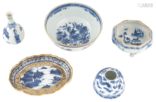Group of Chinese Small Blue and White Porcelain