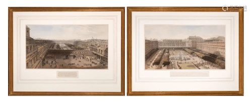 William Daniell PALAIS ROYAL, PARIS, BEFORE AND AFTER