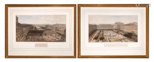 William Daniell PALAIS ROYAL, PARIS, BEFORE AND AFTER