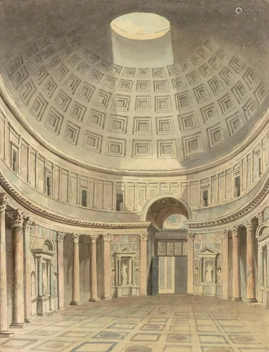 British School 19th Century Interior of the Pantheon,