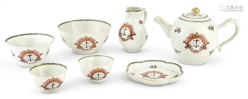 A Collection of Seven Chinese Export Porcelain Tea