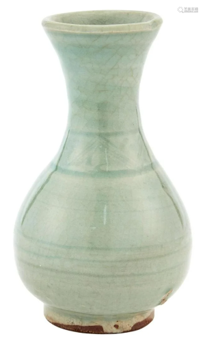A Chinese Celadon Glazed Earthenware Vase