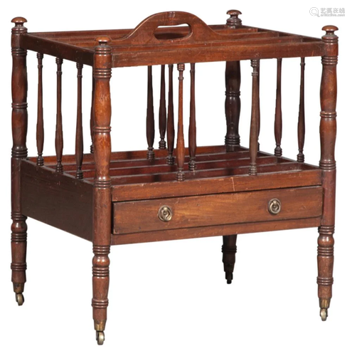 Late George III Mahogany Canterbury