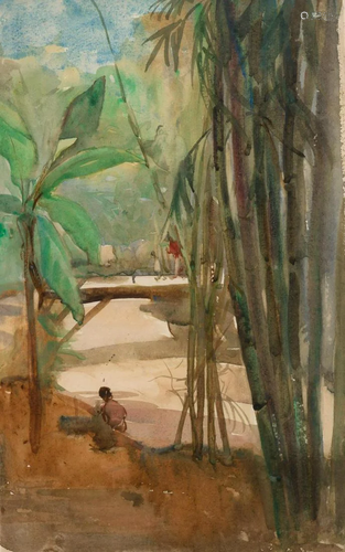 Hilda May Gordon Britsh, 1874-1972 Tree Study, Bali