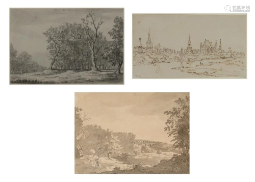 William Marlow British, 1740-1813 Three works