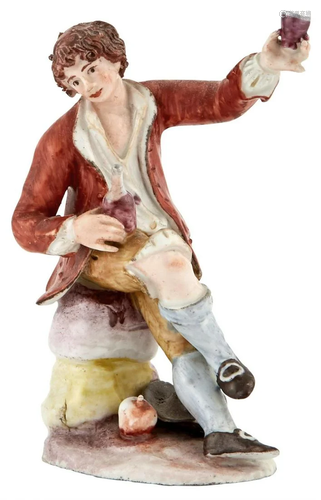 Continental Porcelain Figure of a Toper, Emblematic of