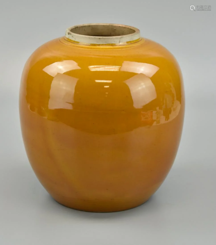 Chinese Yellow Glazed Jar, Republic Period