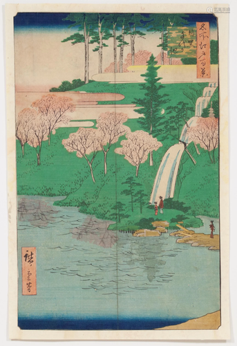 Hiroshige I, Pond, Edo, Japanese Woodblock Print