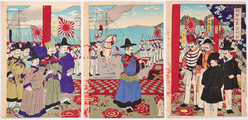 Council War with Korea, Japanese Woodblock Print