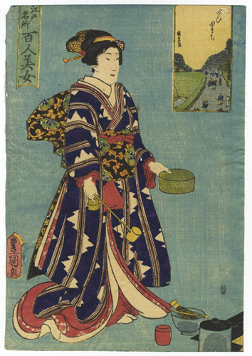 Toyokuni III, Tamachi, Japanese Woodblock Print