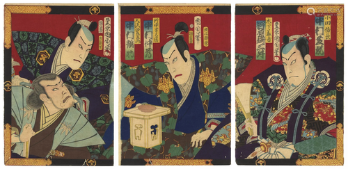 Kunichika, Meiji, Kabuki Play, Japanese Woodblock Print