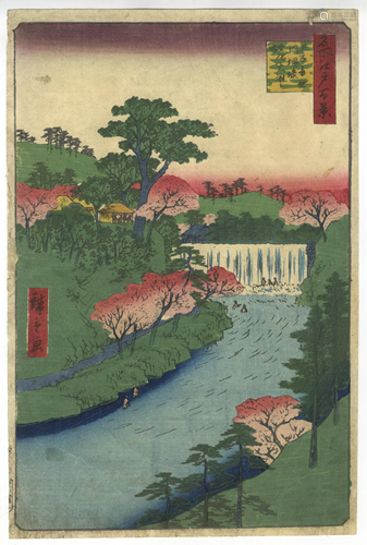 Hiroshige, Otonashi River, Japanese Woodblock Print