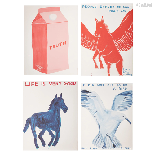 Â§ DAVID SHRIGLEY O.B.E. (BRITISH 1968-) FOUR POSTERS