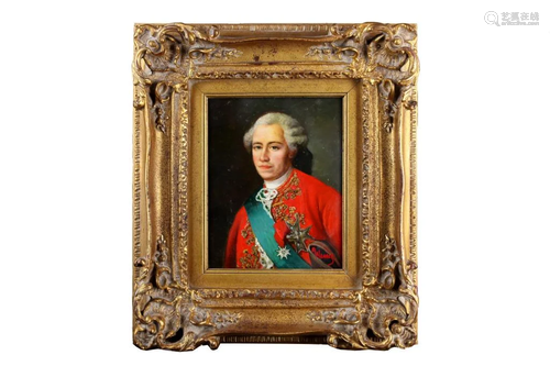 FRAMED OIL ON CANVAS PAINTING OF A NOBLE MAN