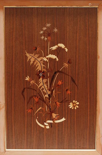 VIETNAMESE FRAMED WOOD INLAY PICTURE